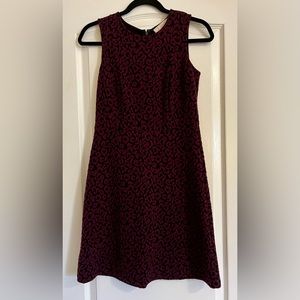 Ann Taylor LOFT Black & Purple Leopard Print Dress 0P